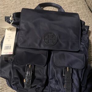 Tory Burch Navy Blue Backpack